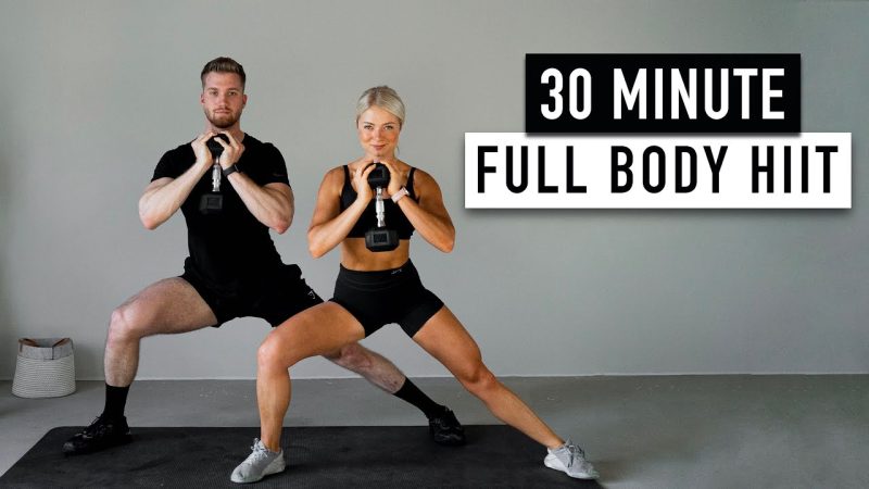 30 MIN FULL BODY CRUSHER – HIIT WORKOUT with weights, dumbbells I no repeat I stronger together