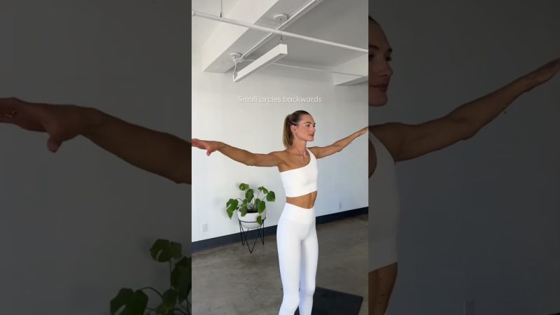 Sculpt and strengthen your arms with this quick Pilates workout! No equipment needed 🤍 #shorts