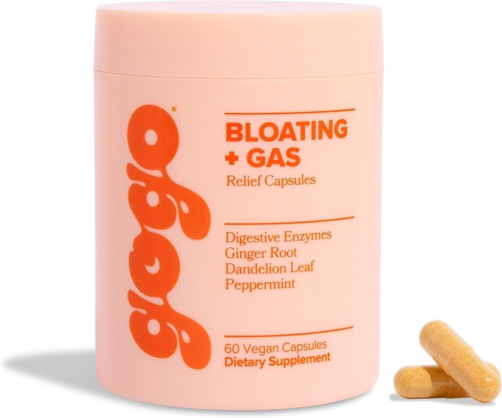 GOGO Bloating  Gas Digestive Relief, 30 Servings (Pack of 1) - Supplements with Digestive Enzymes, Bromelain, Ginger Root,  Milk Thistle - Supports Bloating Relief  Reduces Water Retention