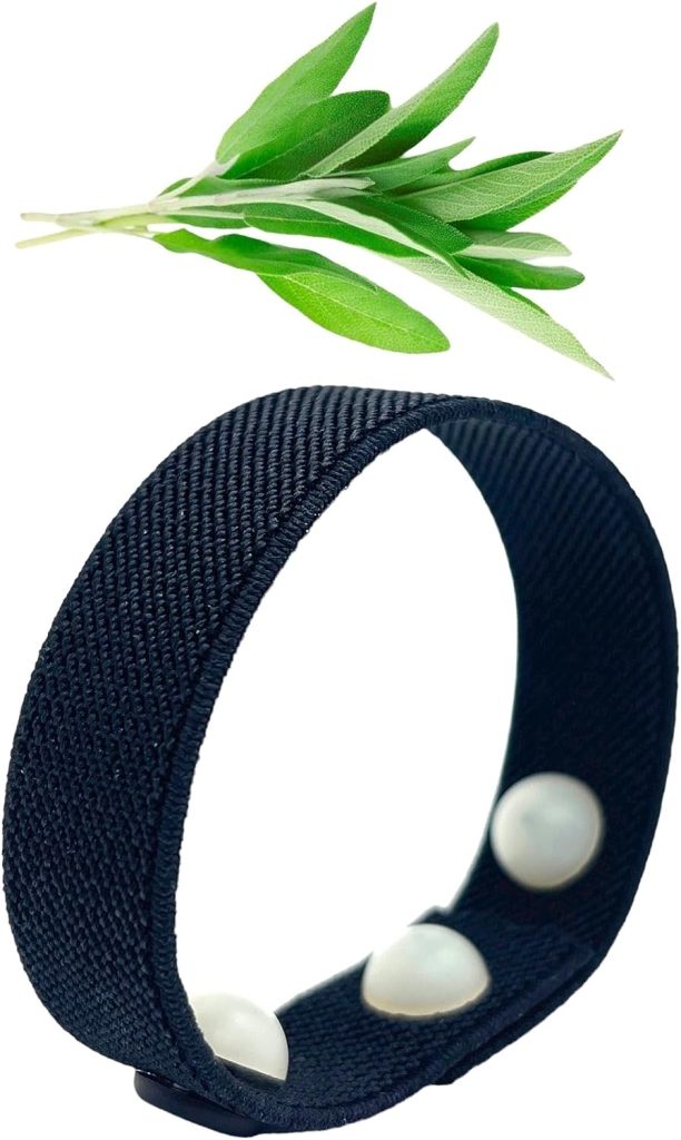 Menopause Relief Bracelet-Naturally Reduces Hot Flashes, Sleeplessness, Night Sweats, Stress-Clary Sage Scented Slip On Acupressure Band-Multi Symptom Mood Support
