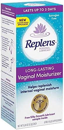 Replens Long-Lasting Vaginal Moisturizer, 8ct with single-use applicator