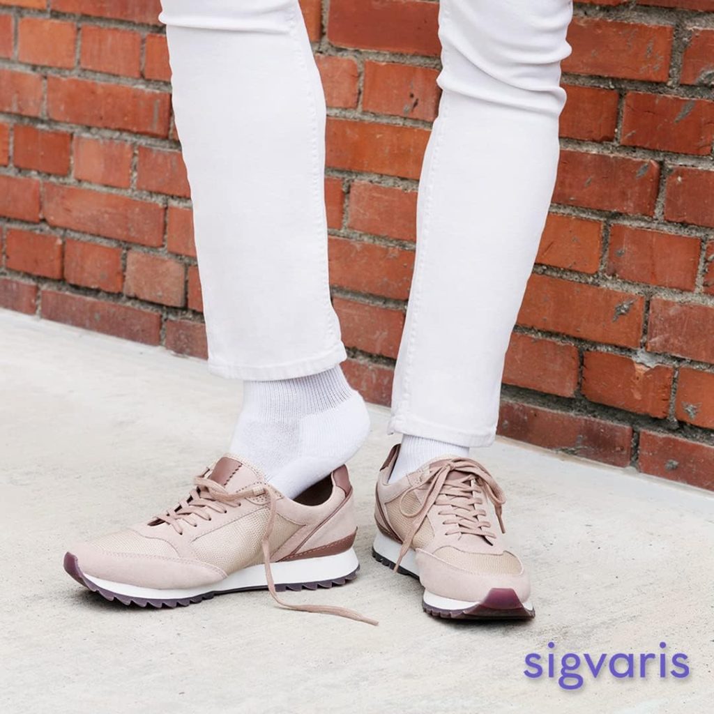 Sigvaris Women’s Motion Cushioned Cotton 360 Closed Toe Calf-High Socks 20-30mmHg